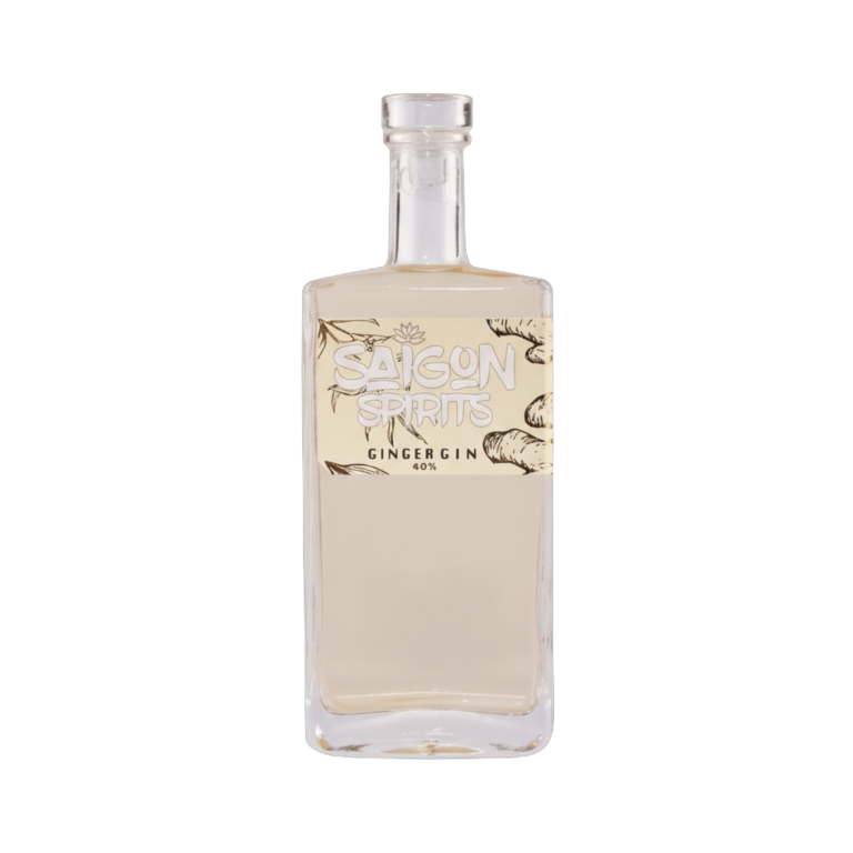 Saigon Spirits Ginger & Lemongrass Gin 500ml Vietnamese craft gin bottle