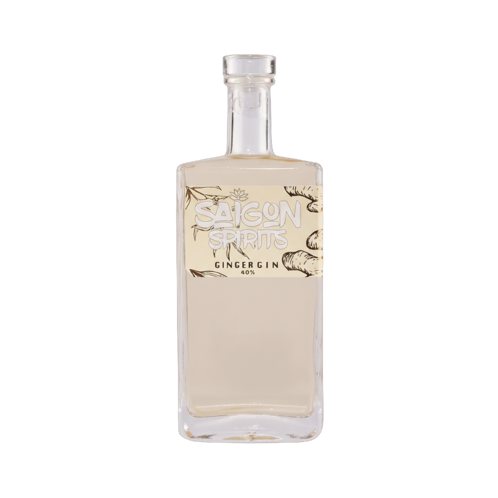 Saigon Spirits Ginger & Lemongrass Gin 500ml Vietnamese craft gin bottle