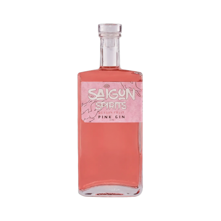 Saigon Spirits Dragonfruit Pink Gin 500ml Vietnamese flavoured gin bottle