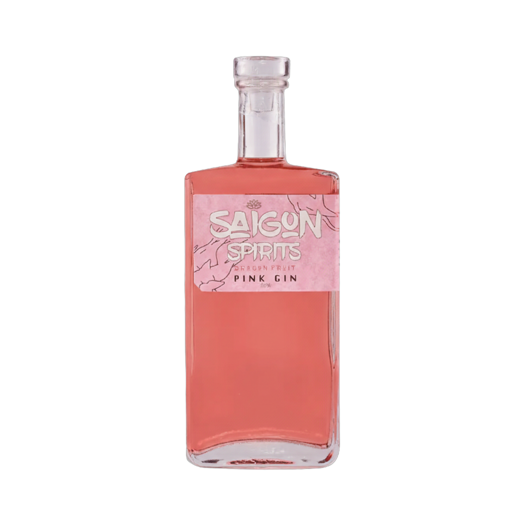Saigon Spirits Dragonfruit Pink Gin 500ml Vietnamese flavoured gin bottle