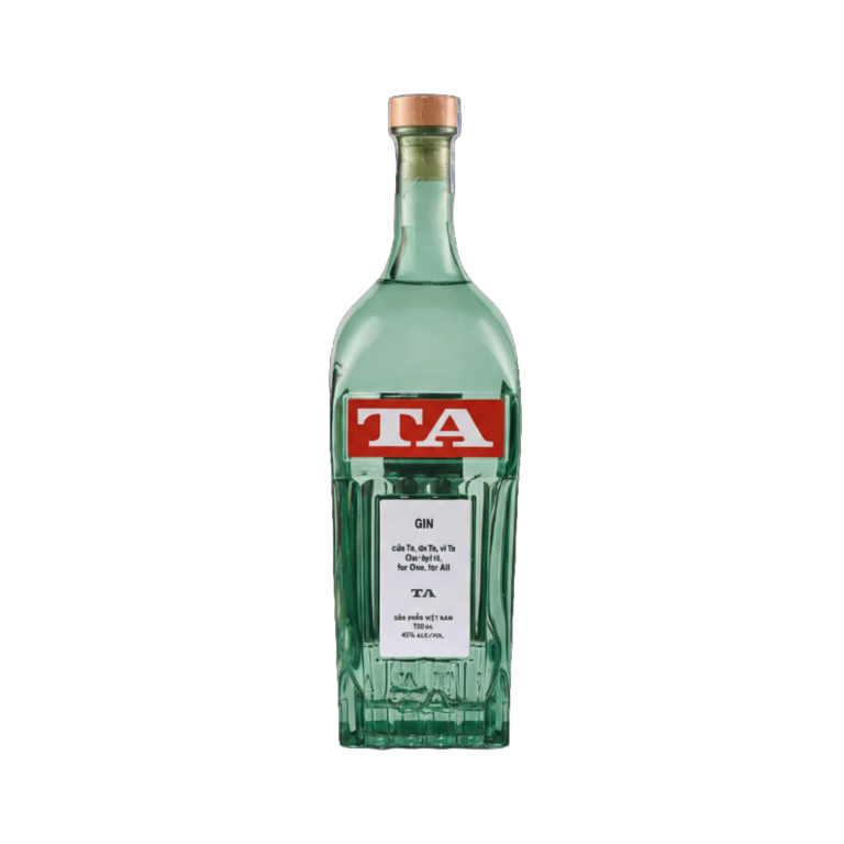 TA Craft Gin 700ml Vietnamese craft gin bottle