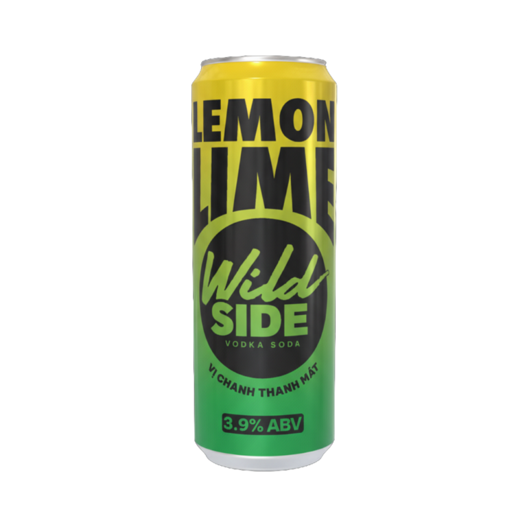 Wildside Lemon Lime Vodka Soda 330ml can.