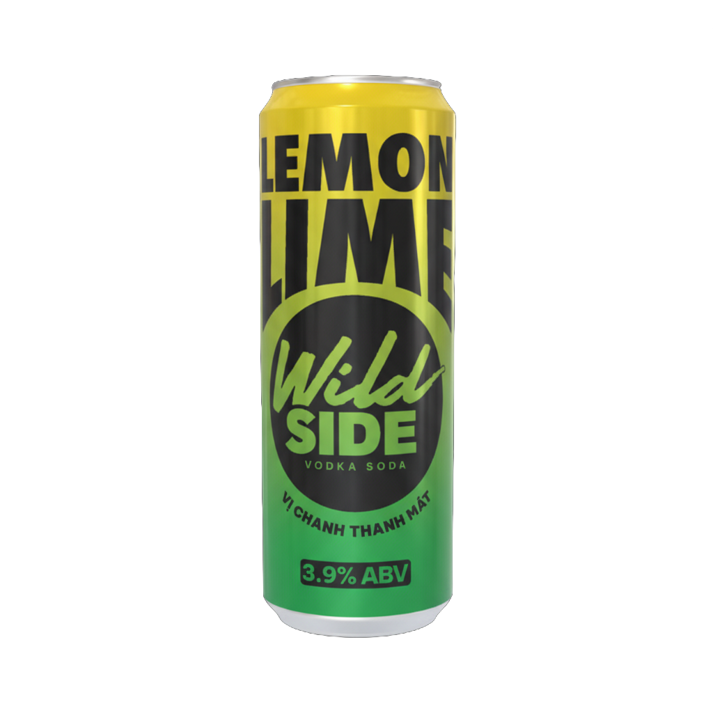 Wildside Lemon Lime Vodka Soda 330ml can.