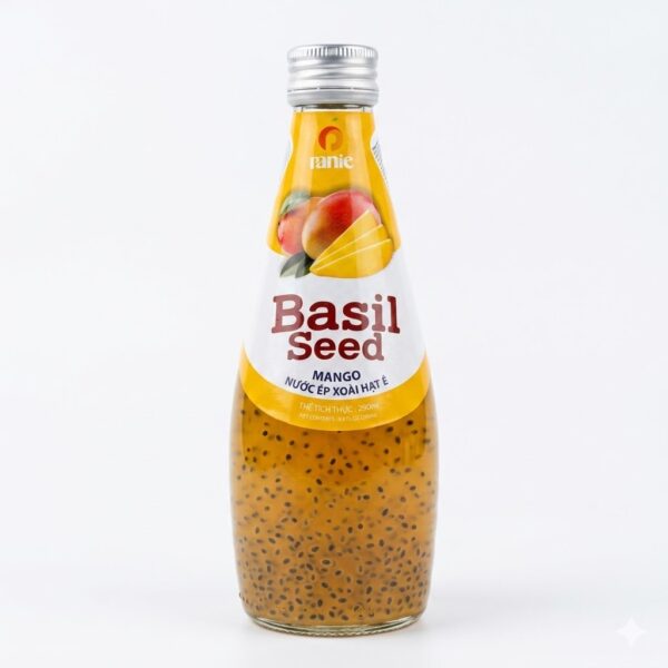 Panie Basil Seed Mango Juice 290ml bottle