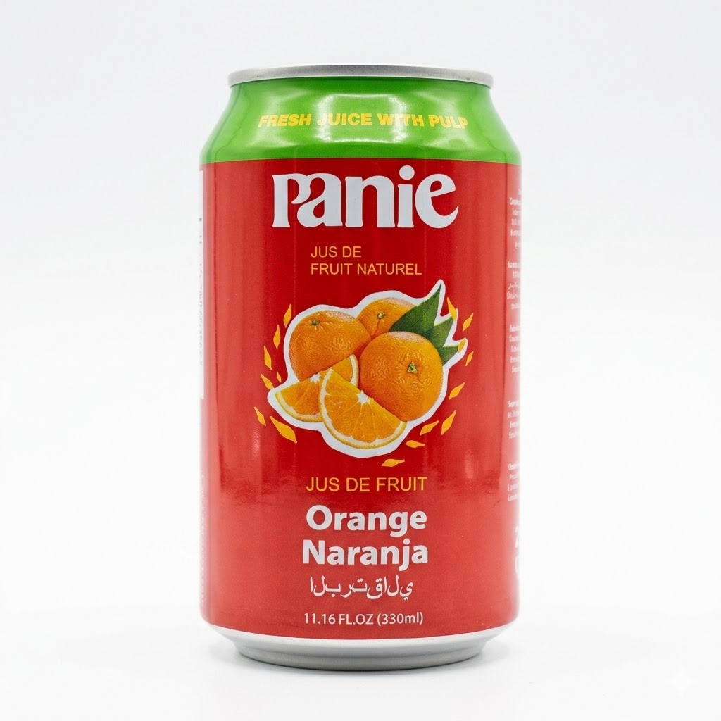 Panie Orange Juice Drink 330ml bottle with fruit pulp