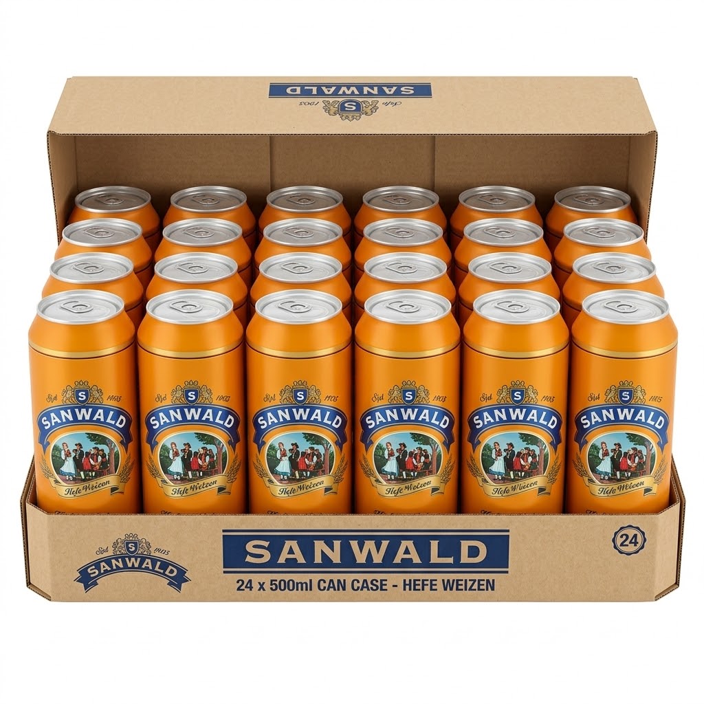 aSanwald Hefeweizen Beer 12 x 500ml bottles