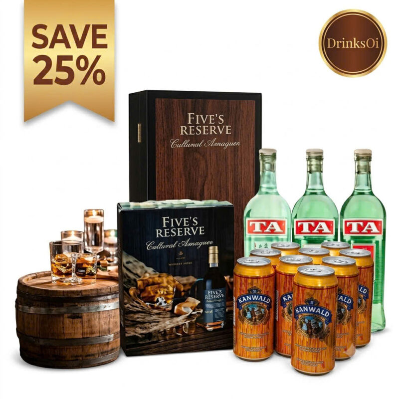 Big Birthday Bundle with TA Rum, TA Gin, TA Vodka, Sanwald German Wheat-Style Beer and Five's Reserve Cabernet Sauvignon 3L